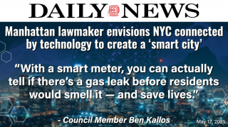 Daily News Ben Kallos Smart City Headline